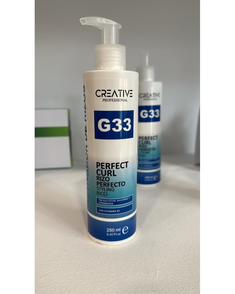 CREATIVE G33 RIZO PERFECTO | Gel rizo perfecto, potencia y crea rizos flexible y naturales. Puede aplicarse en cualquier tipo...